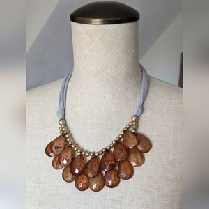 Totrtoise Brown Bib Necklace